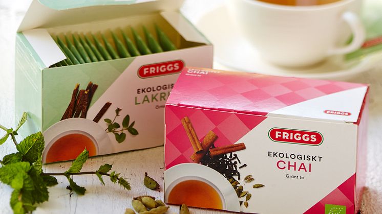 Friggs ekologiska teer Chai och Lakrits tillbaka på hyllan