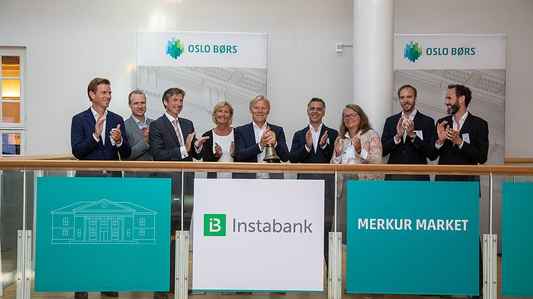 Instabank ble i dag tatt opp til handel på Merkur Market