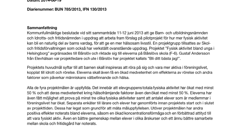 Skola + fritidsverksamhet – en lyckad kombination för barn och ungas välmående i Helsingborg