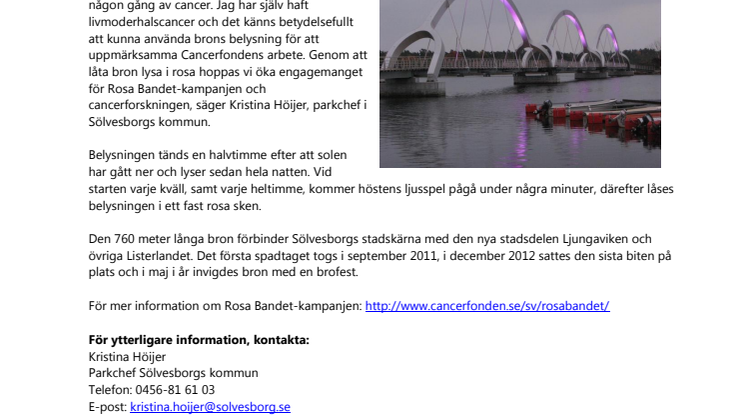 Världens längsta Rosa Band i Sölvesborg