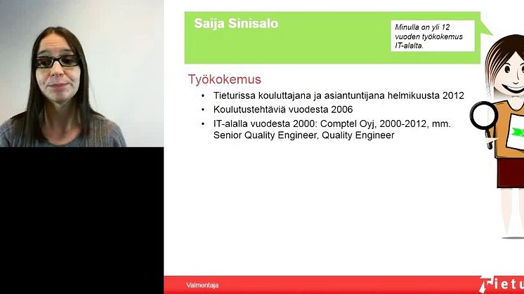 Valmentajaesittelyssä Saija Sinisalo