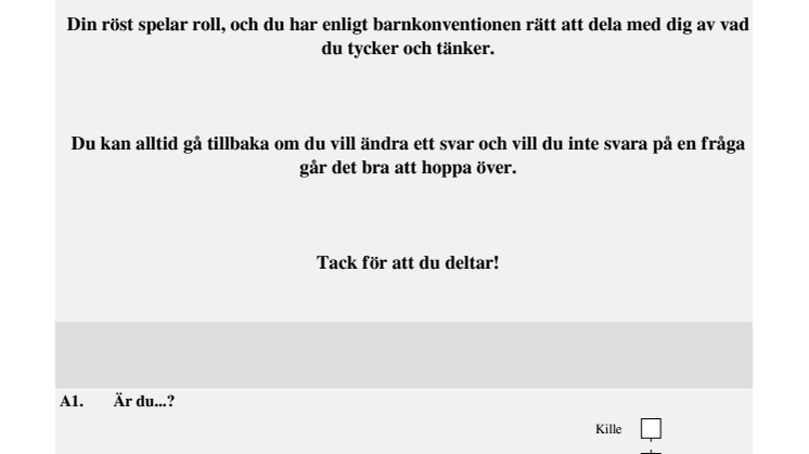 Enkätfrågor till rapporten "Vuxna - vad gör dom?"