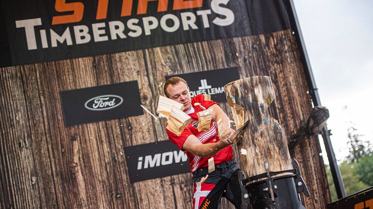Danske Esben Pedersen konkurrerer i TIMBERSPORTS® junior-VM 2024.