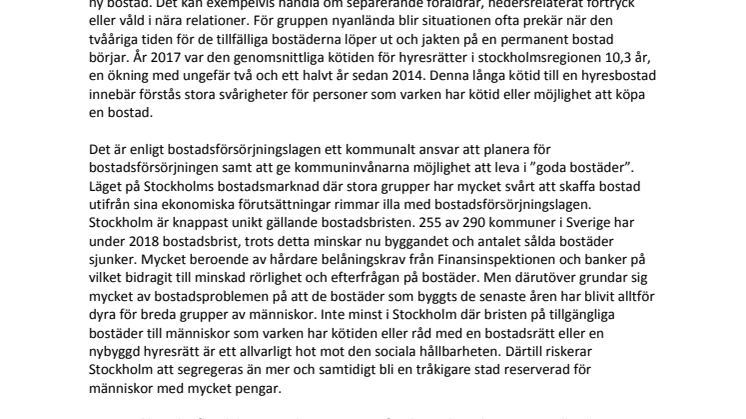 Rapport om överkomliga bostäder
