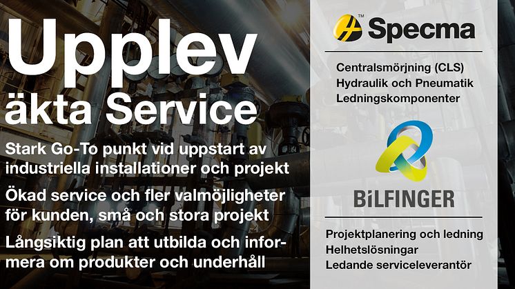 Specma AB och Bilfinger Industrial Services Sweden AB inleder samarbete