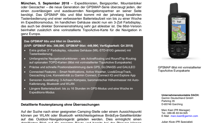 Neuauflage des Klassikers: Die GPSMAP 66-Serie von Garmin