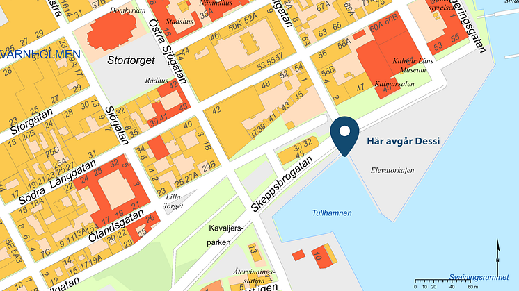 Ny avgångsplats för M/S Dessi i Tullhamnen