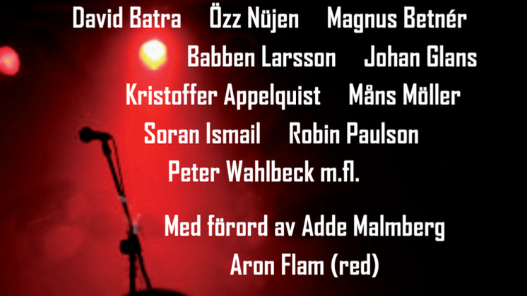 Omslag till boken Jag bombade - scener ur ett ståuppliv av Aron Flam med flera