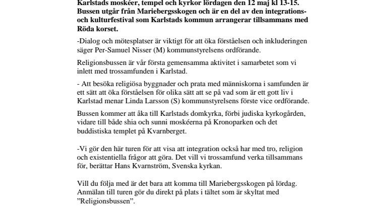 Med buss till moskéer, tempel och kyrka