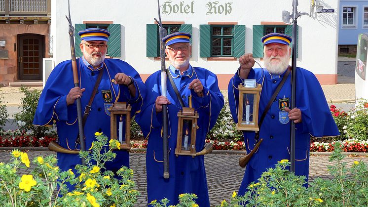 die Zwönitzer Nachtwächter v.l.n.r. Karl-Heinz Draheim, Manfred Schnabel, Werner Störzel (Foto: Stadt Zwönitz)