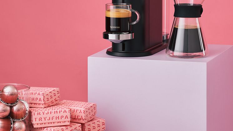 Nespresso x Joy Harris. Photo by Olof Ringmar. Product Standing 50x70