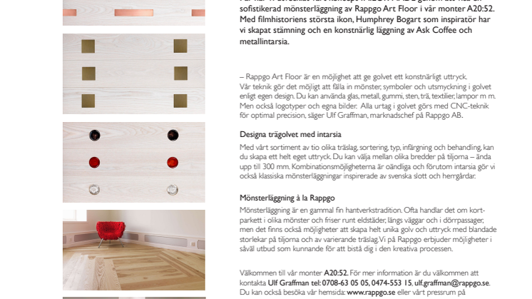 TAILOR MADE – Rappgo visar nytt golvkoncept på Stockholm Furniture Fair