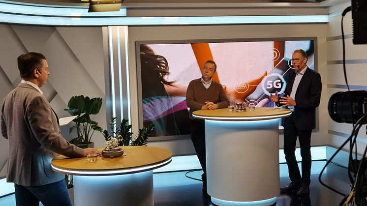 I webbinariet om 5G-nätet deltog Kenneth Karlberg och Erik Hallberg. Samtalet leddes av Mats Roesgaard Sjödin, chefredaktör för Telekomnyheterna.