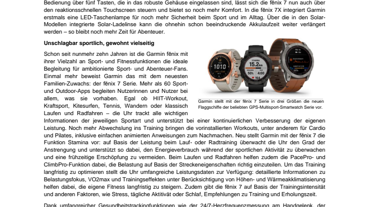 Garmin PM fēnix 7 Serie