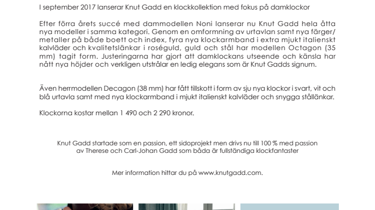 Knut Gadd lanserar klockkollektionen du inte får missa