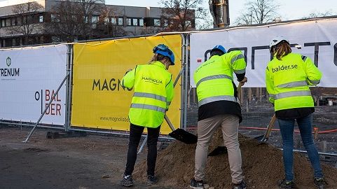 Första spadtaget på Tullholmsviken