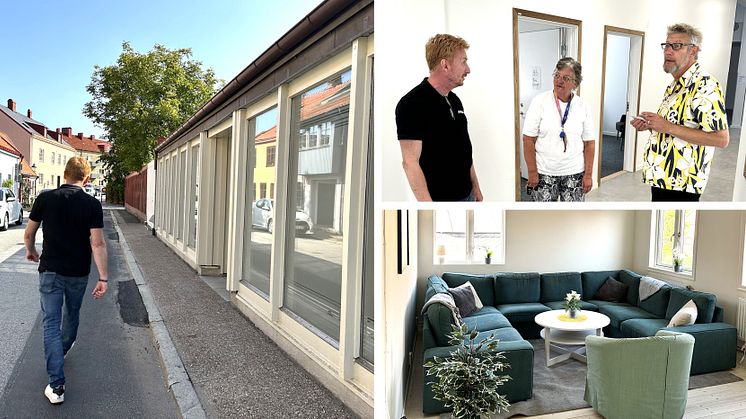 Patrik Lindbladh, verksamhetschef på RSA i Ystad, besöker kommunens Öppenvårdsenhet, där personalen just flyttar in i de nya lokalerna som tidigare var en Hemmakvällbutik.