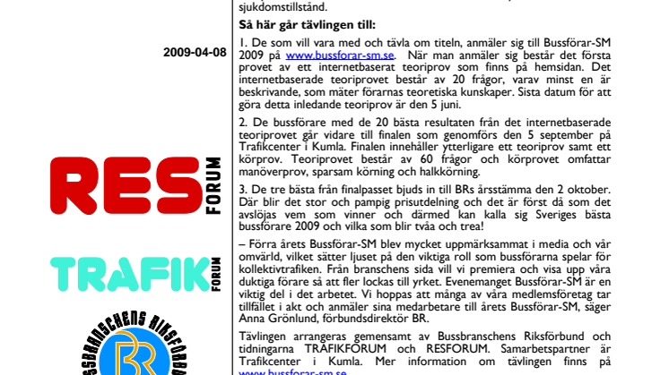 Vem är Sveriges bästa bussförare 2009?