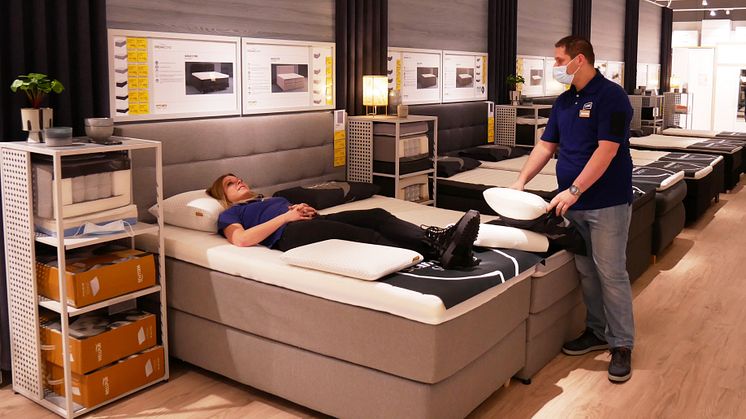 Sleep Academy matrassentraining in de JYSK-winkel in Arnhem aan de Heerlenstraat