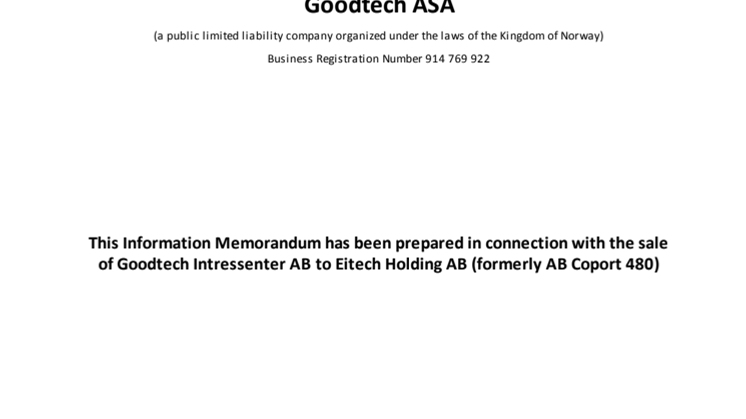 Informasjonsmemorandum