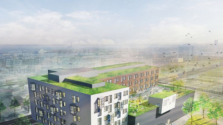 Stämpen 130 ungdomsbostäder samt idrottshall i Västra hamnen