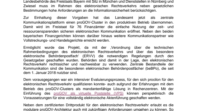 Bayerisches Landesamt für Steuern nimmt Automatisierungs-Plattform für elektronischen Rechtsverkehr in Betrieb
