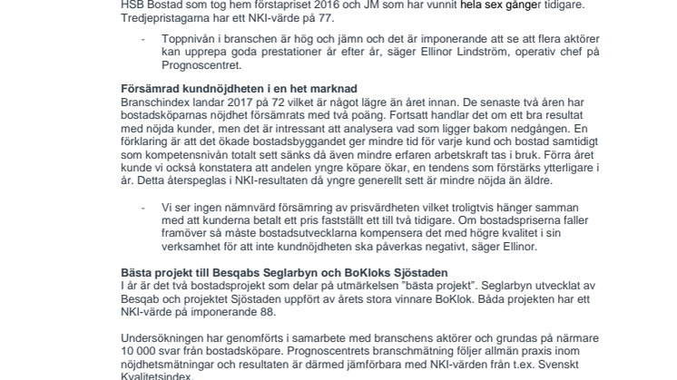 BoKlok har årets nöjdaste kunder 