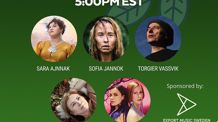 MTA Production i samarbete med Export Music Sweden presenterar The Sounds of Sápmi den 10 juni med bland annat Sara Ajnnak, Vildá, Mari Boine, Sofia Jannok och Torgeir Vassvik