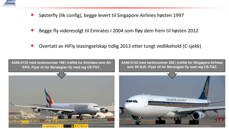 Airbus A340-300 fra HiFly - faktaark