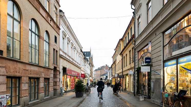 Att cykla till jobbet i Lund är bra för klimatet. 