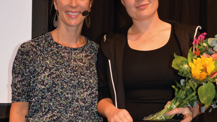 Isabelle McAllister, grundare av Isabellestipendiet och juryns ordförande och plåtambassadören Mathilda Klinger Danielsson