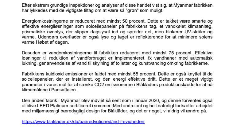 LANGSIGTET INDSATS LIGGER BAG DE MEST BÆREDYGTIGE FABRIKKER
