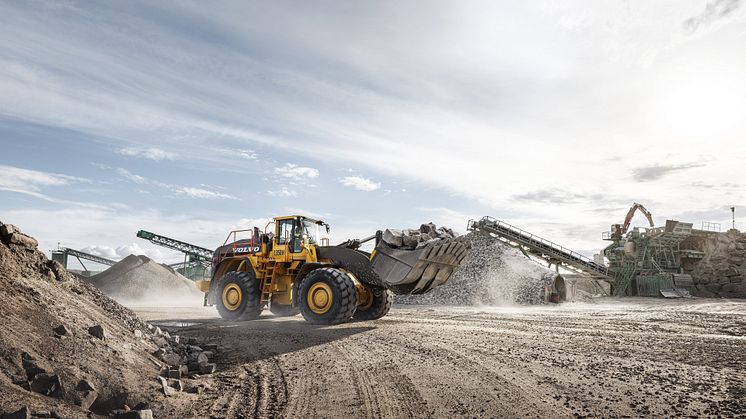 Uppdaterade Volvo L350H hjullastare