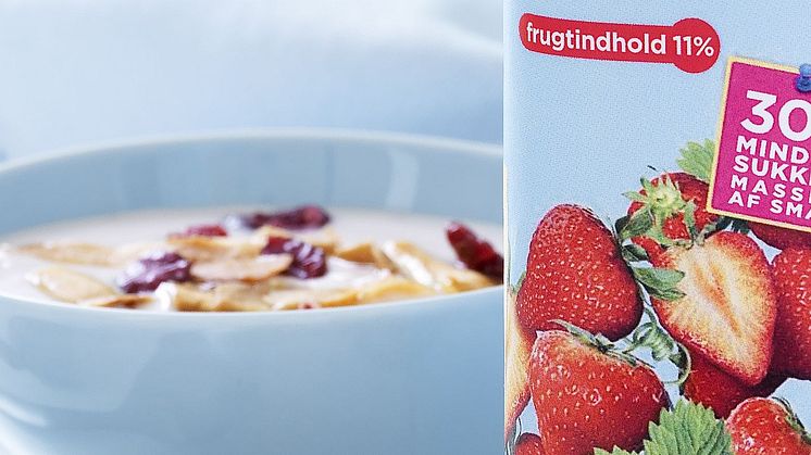 Klassikeren Arla Yoggi® jordbær med mindre sukker