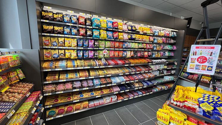 Konfektyr och andelsspel är viktiga kategorier för Direktens butiker.