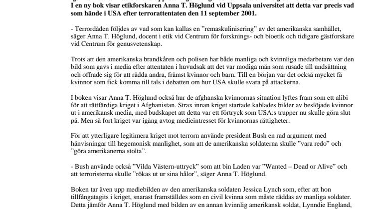 Kriget mot terrorismen ur ett genusperspektiv