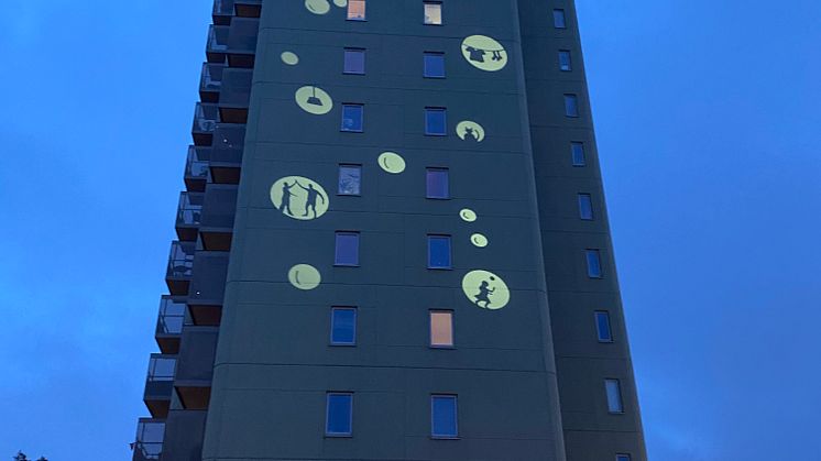 Tusenårsgatan 1 med bubblor