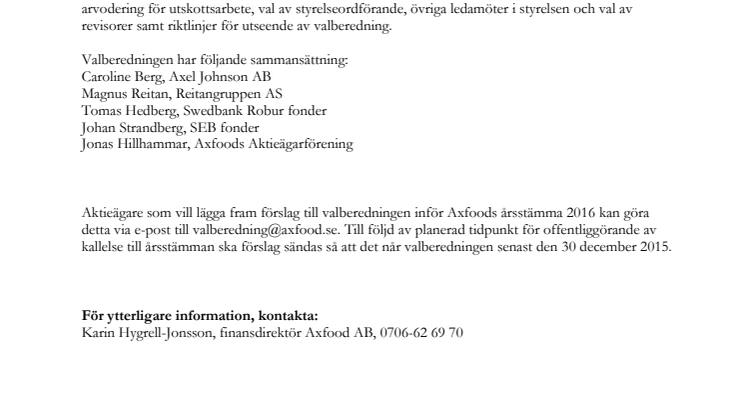 Valberedning