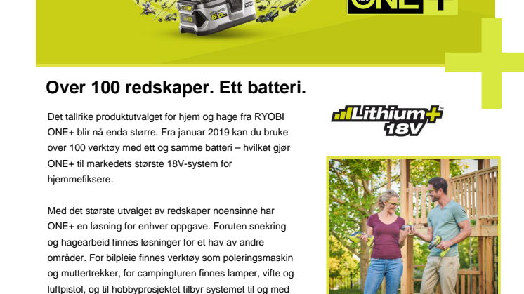 Over 100 redskaper. Ett batteri.