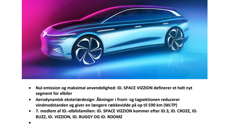 ID.SPACE VIZZION – en ny tids stationcar med sport, stil og strøm