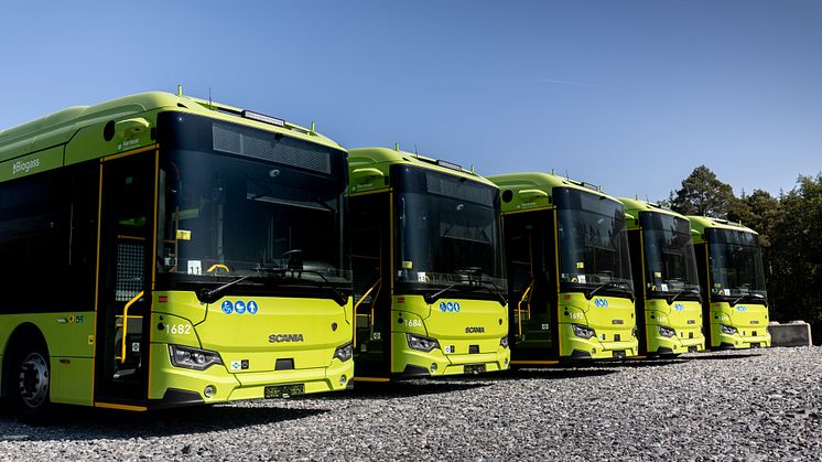 Nobina Norge AS med ny kontrakt I Nedre Glomma: Scania leverer 84 biogassbusser  