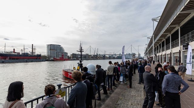 Oceanology International attendees enjoy the popular Dockside Demonstrations feature on the Royal Victoria Dock