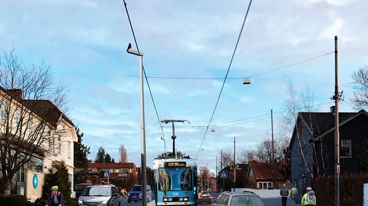 Illustrasjon av veisnitt i Grefsenveien