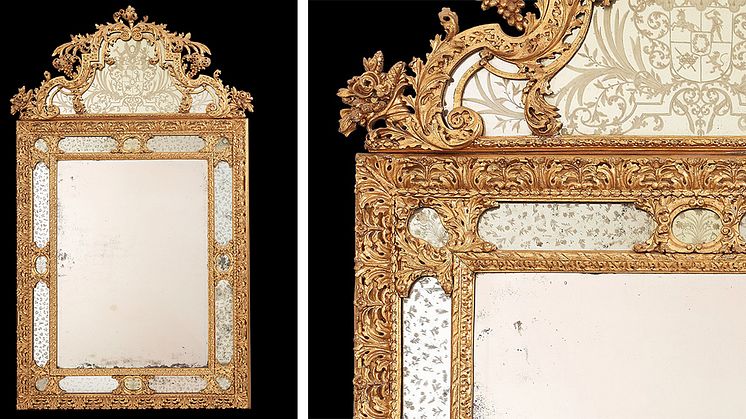 Burchard Precht, Mirror, 1690s.