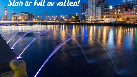 Stan är full av vatten! Konferens i Malmö 4 april. Foto Lars Bendroth