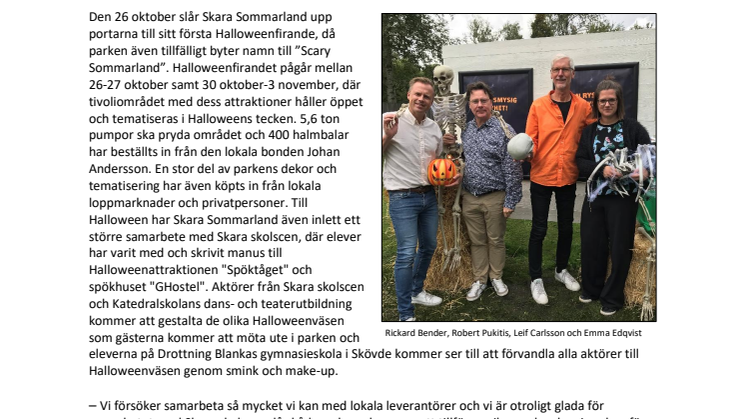 Lokala samarbeten i fokus för Scary Sommarland