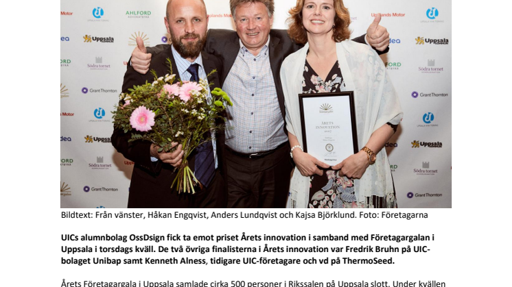 UICs alumnbolag OssDsign vann Årets innovation