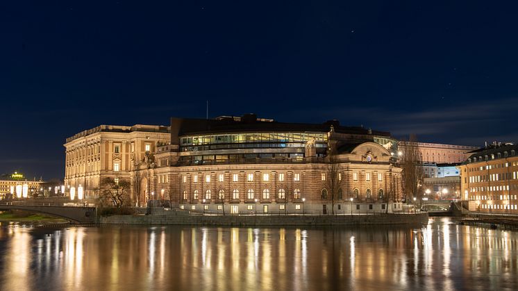 Riksdagen - vinnare av Svenska Ljuspriset Extriör