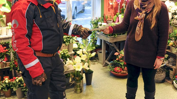 Birger Sjøvoll er innom Jeanette Rønnes på Blomsterbua.