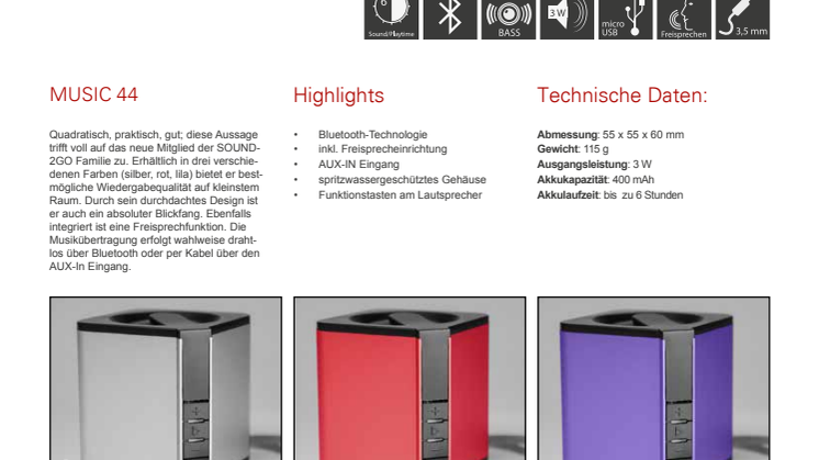 DATENBLATT MUSIC 44
